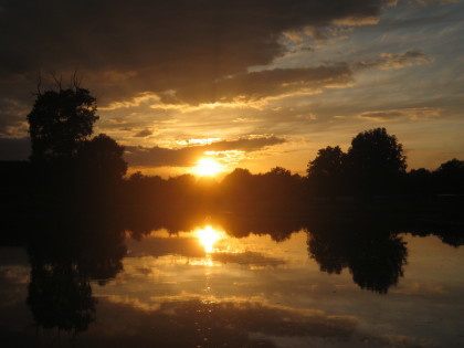 Photo: Sunset over Wharf Farm.
