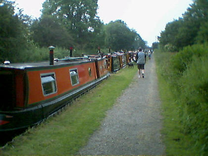 Photo: RN powered boats moored by the towpath below lock 6.