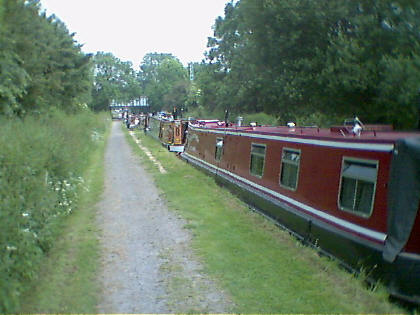Photo: RN powered boats moored by the towpath below lock 6.