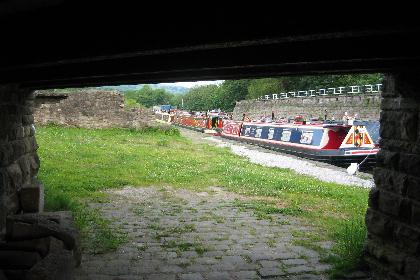 Photo: Lower basin seen through the tramway bridge