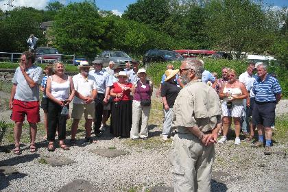 Photo: Ian Edgar expalining the history of the basin complex