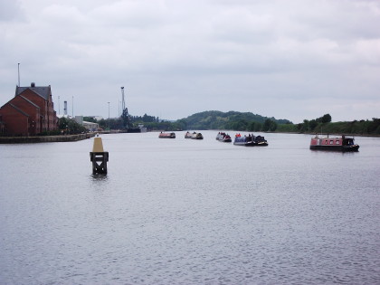 Photo: Convoy two departing from Ellesmere Port, Mount Mainsty in background.