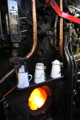 Photo: On the footplate.
